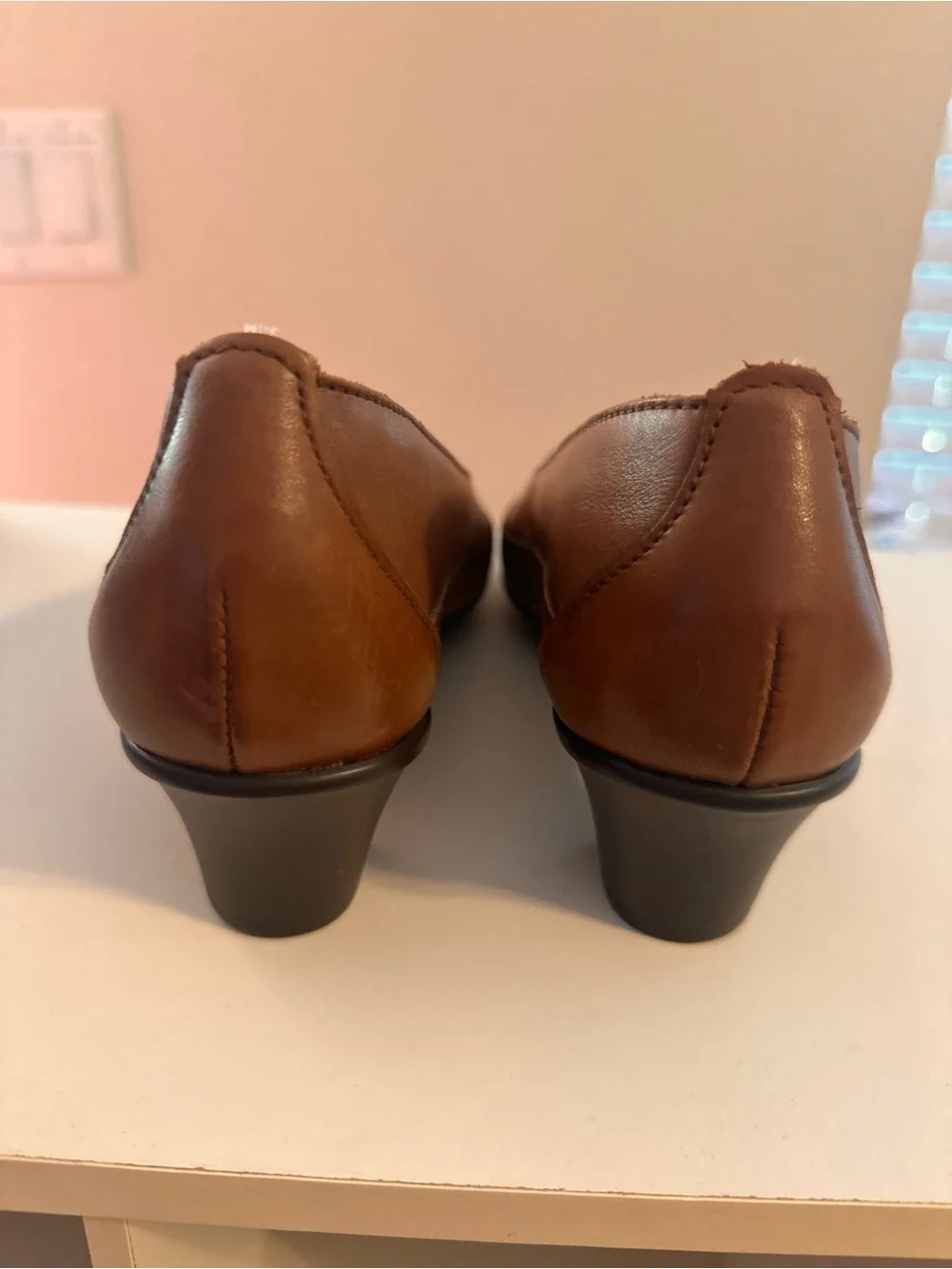 SAS Women's Perforated Leather Slip-On Loafers in Brown